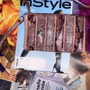 Simply Vera Wang Snakeskin clutch!